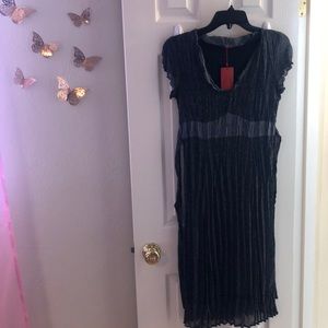 S. Oliver Midi Navy Blue Dress Size 38 / Medium